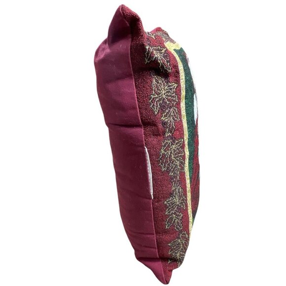 Vintage 14'' Tapestry Christmas Santa & Girl Accent Pillows Tom Browning - Picture 6 of 8